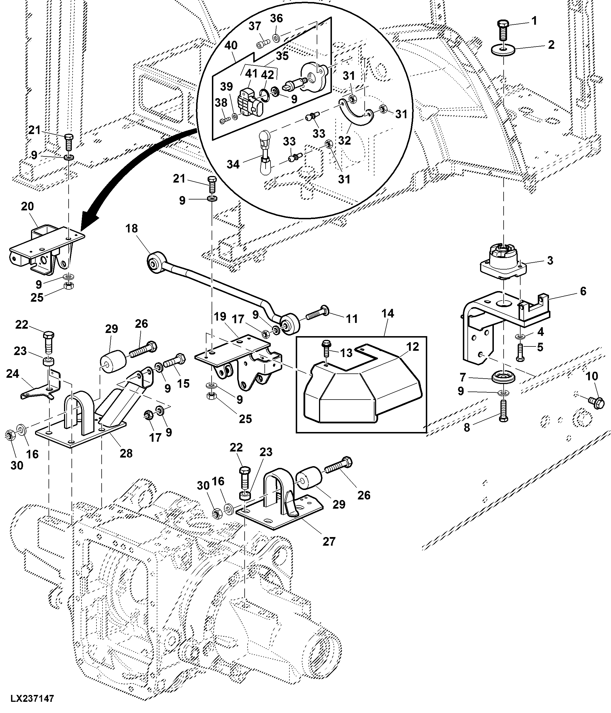 SUSPENSION FOR CAB (FOR HYDRAULIC CAB SUSPENSION - HCS)