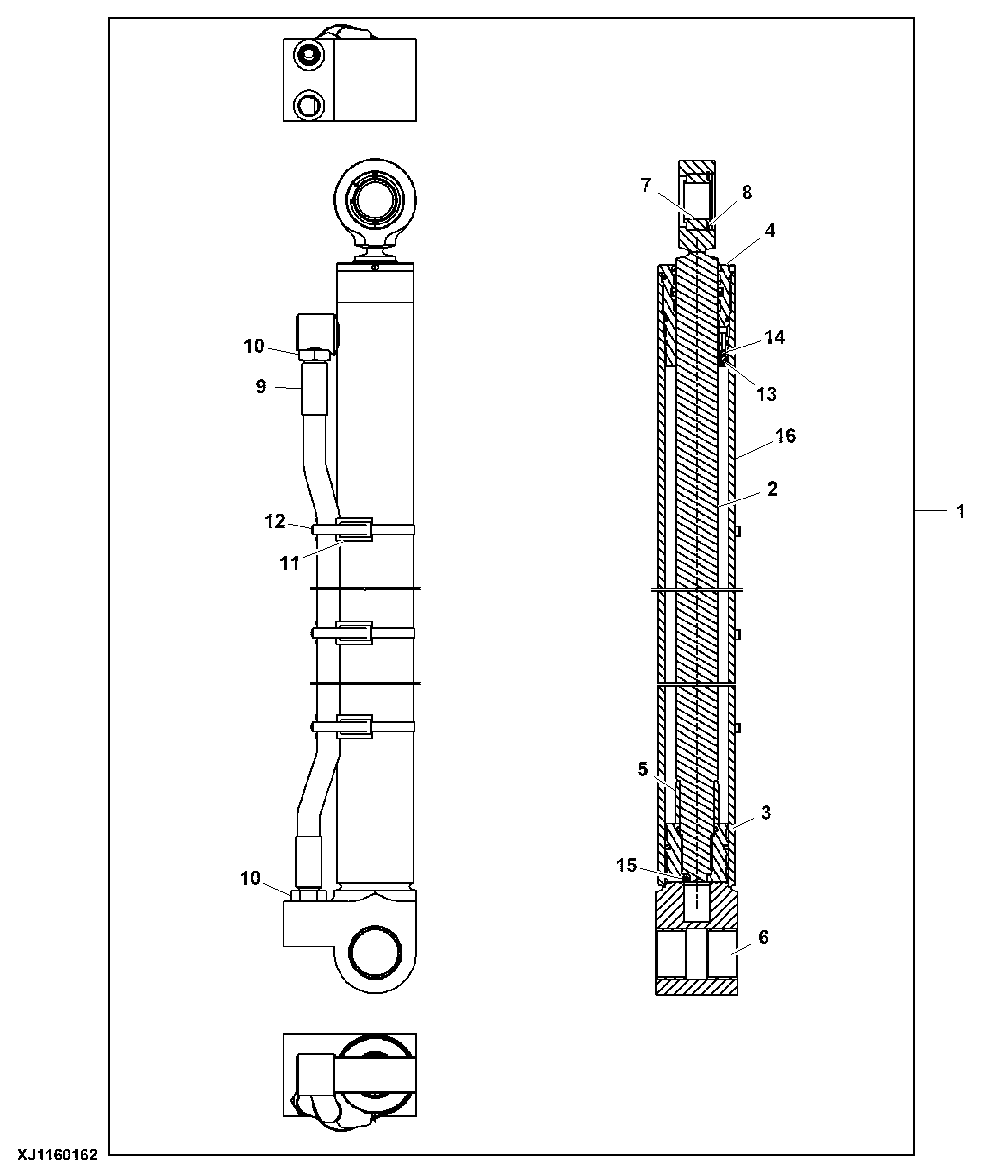 Components, Cylinder, Extension Boom, CH710