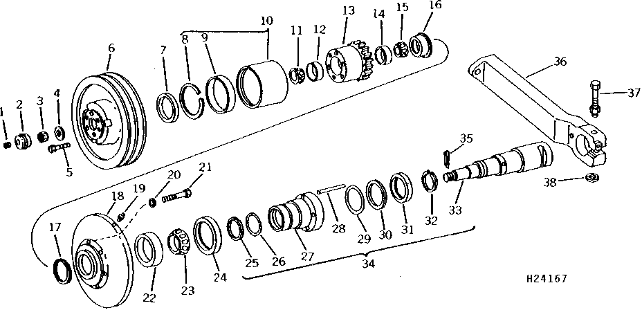 PROPULSION-DRIVE COUNTERSHAFT SHEAVE (POSI-TORQ DRIVE) (156501 - )
