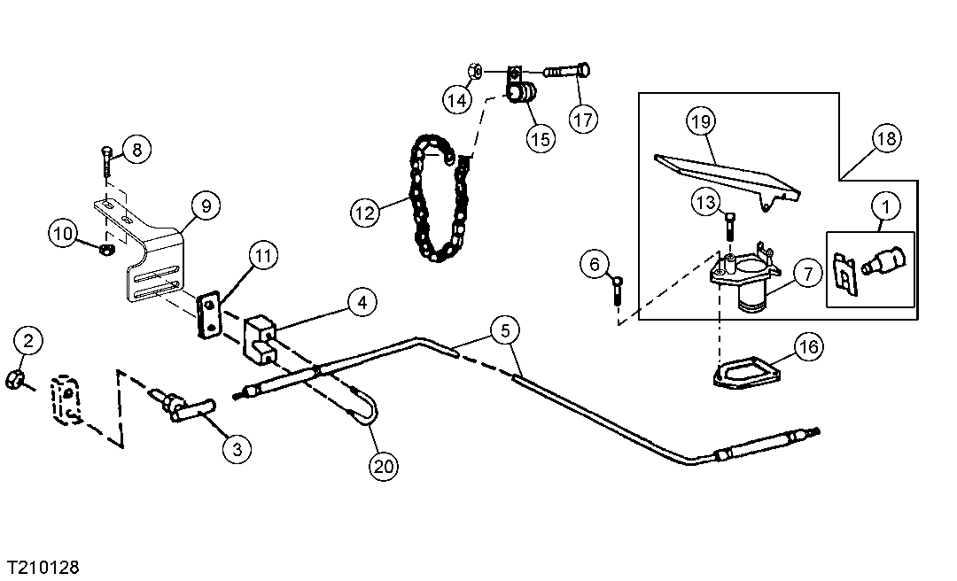 SPEED CONTROL PEDAL AND LINKAGE (TC) (SN -586336)