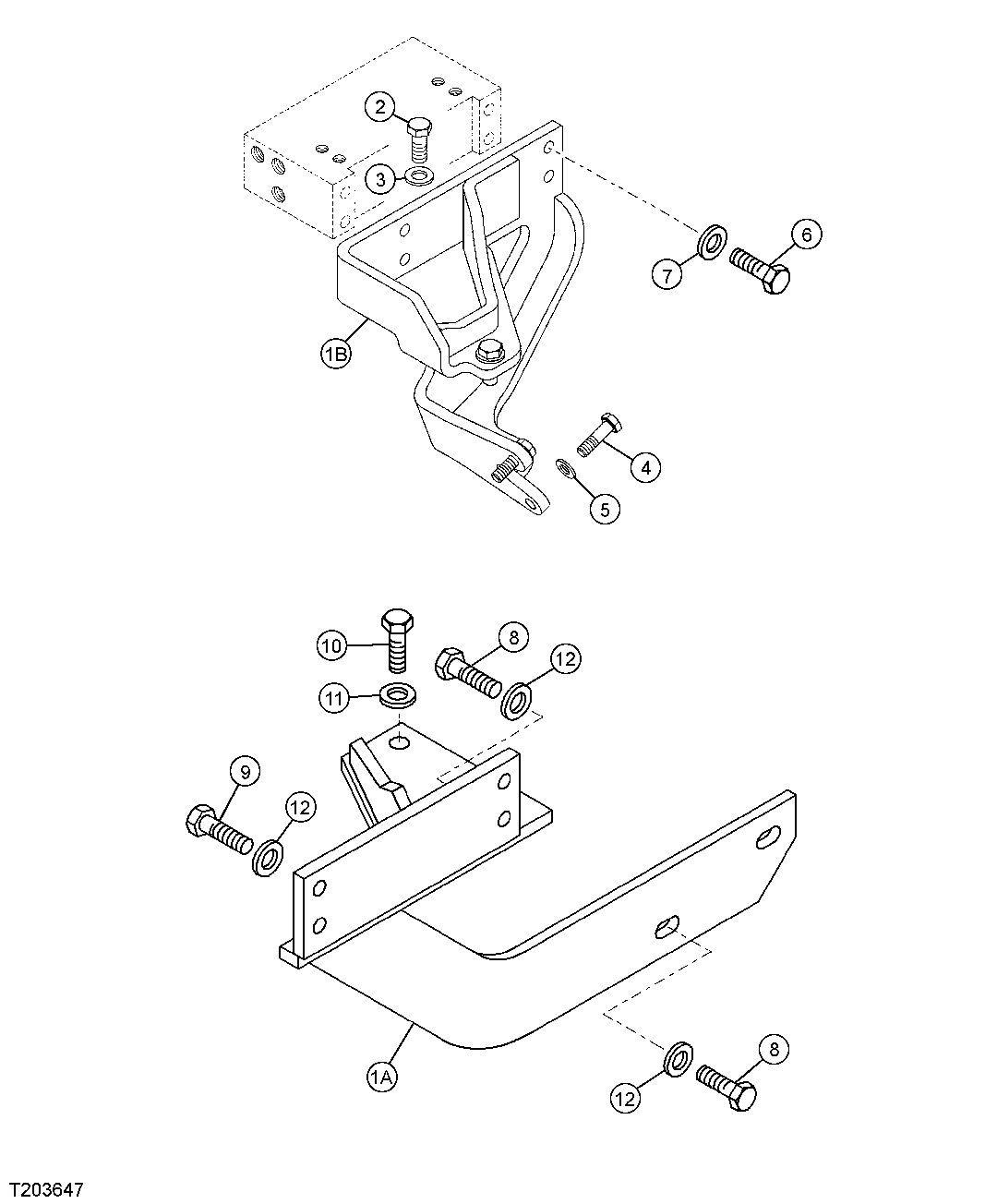 Engine Fuel Filter Mounting Bracket And Hardware (005600 - )