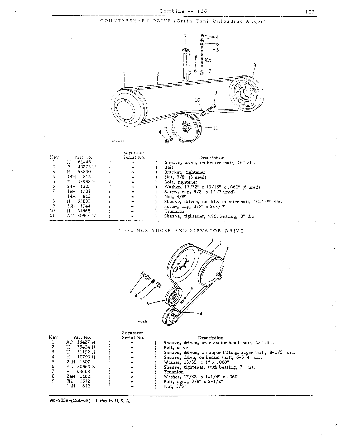 Drives and Separator Shields (Continued)