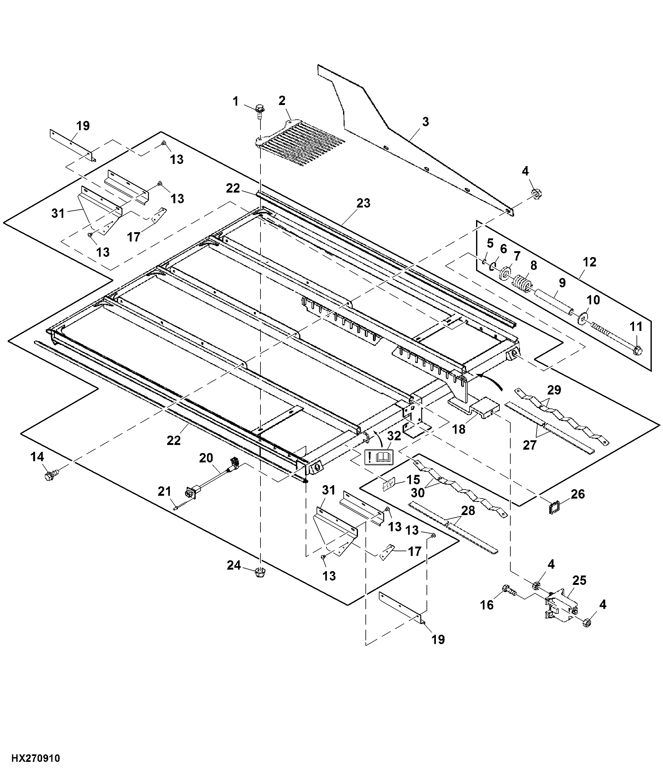 CHAFFER ELEMENT AND TOUCHSET AUTOMATIC COMBINE ADJUSTMENT