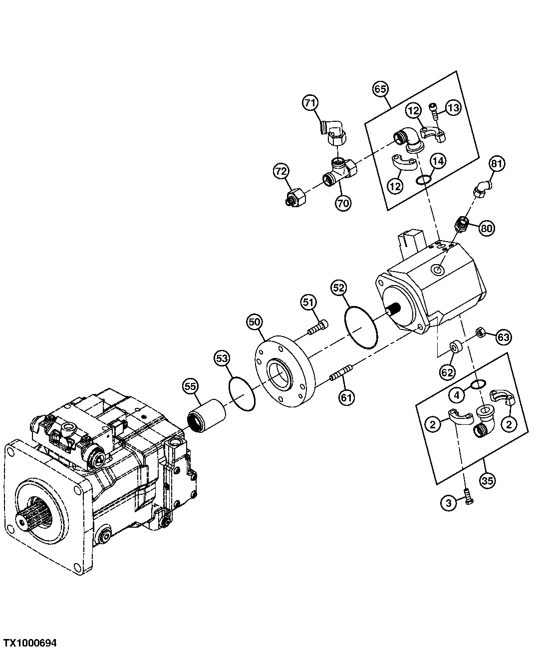 Fan Drive Hydraulic Pump Mounting and Coupler