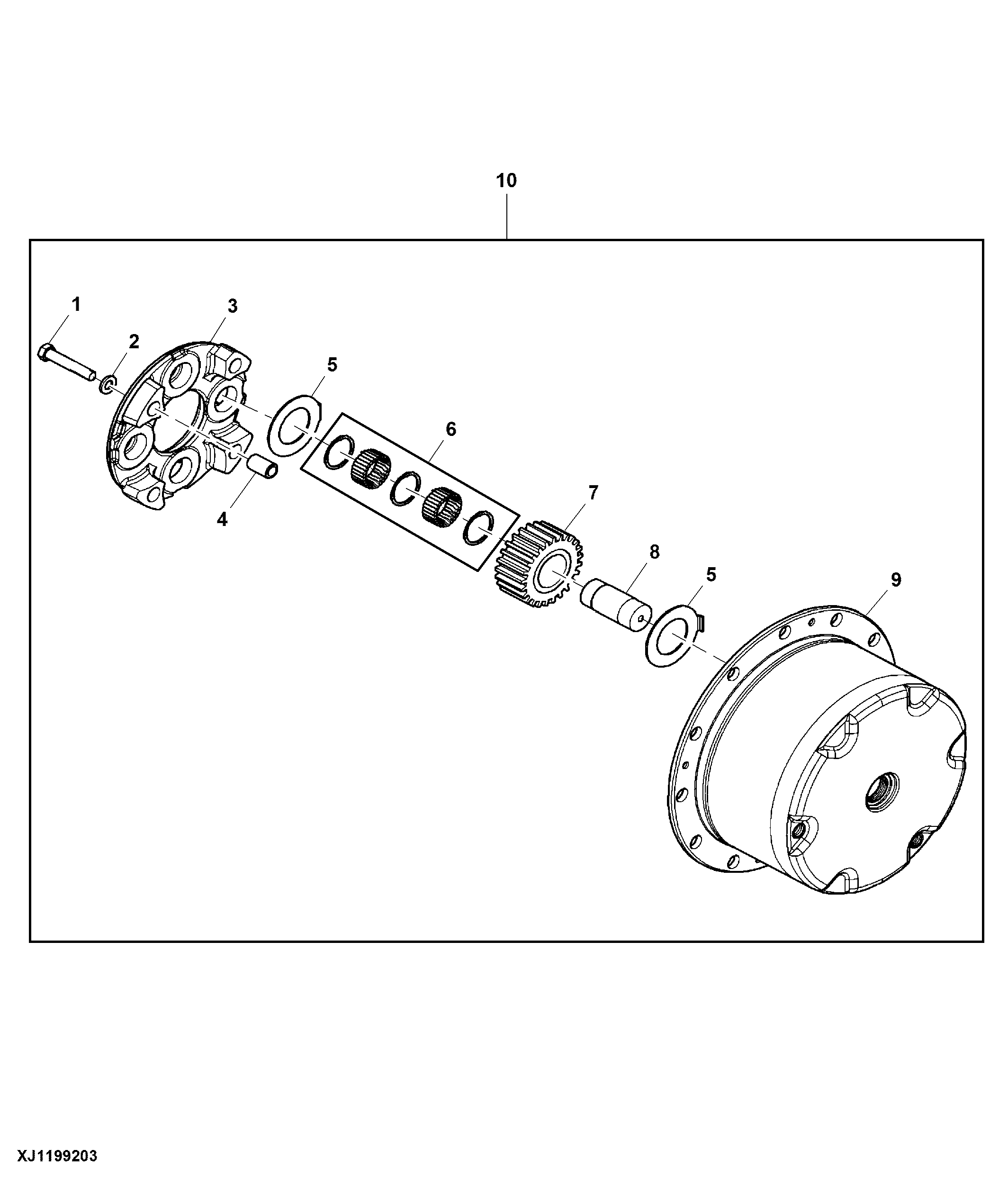 Planetary Assembly, Wheel End, Front Axle, LOK 162