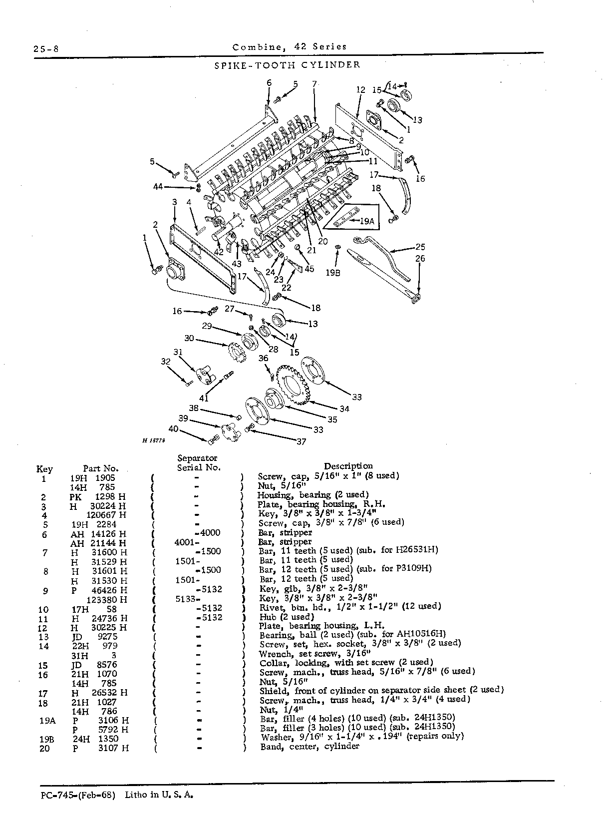 Cylinder, spike-tooth