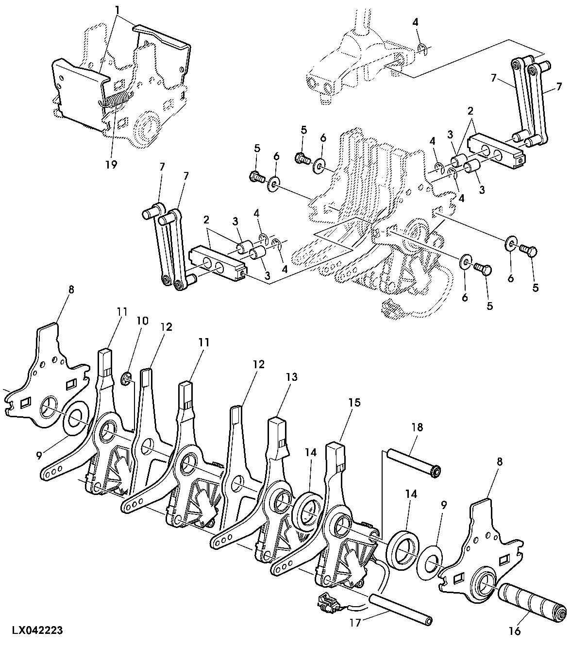 RANGE SHIFT COMPONENTS, 24-SPEED (POWRQUAD PLUS OR AUTOQUAD PLUS)