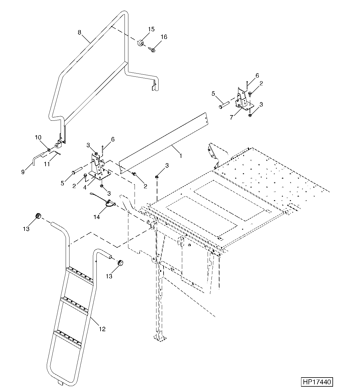 Engine Platform Ladder and Handrail (720101 - )