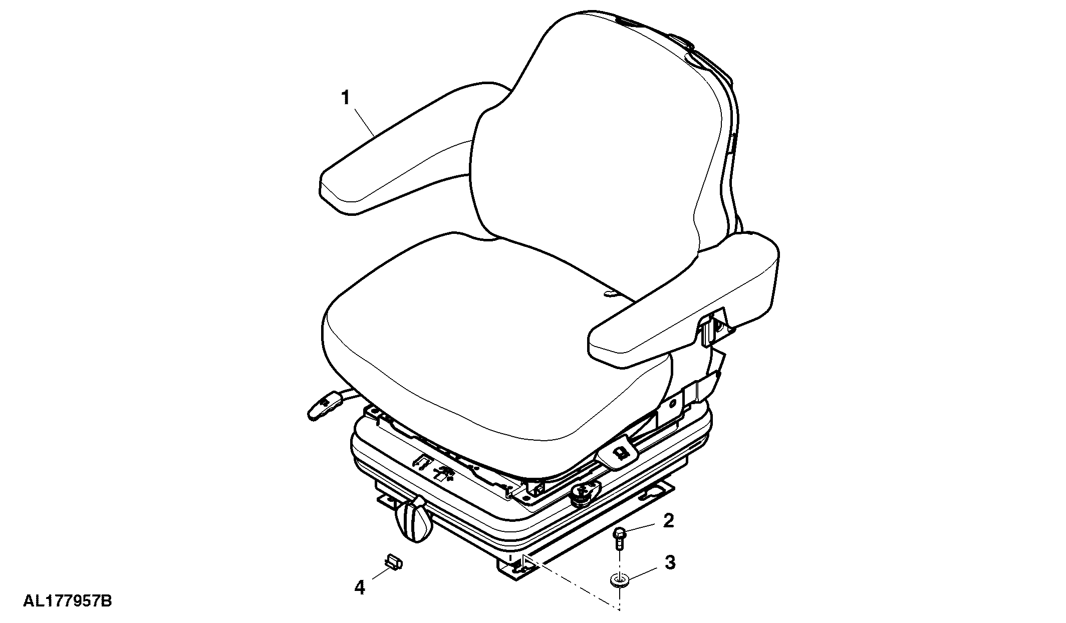 Seat, MSG83/71, W/ Operator Presence Switch