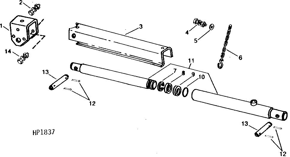 HEADER LIFT HYDRAULIC CYLINDER (SIDEHILL) (CONVEYOR TYPE)