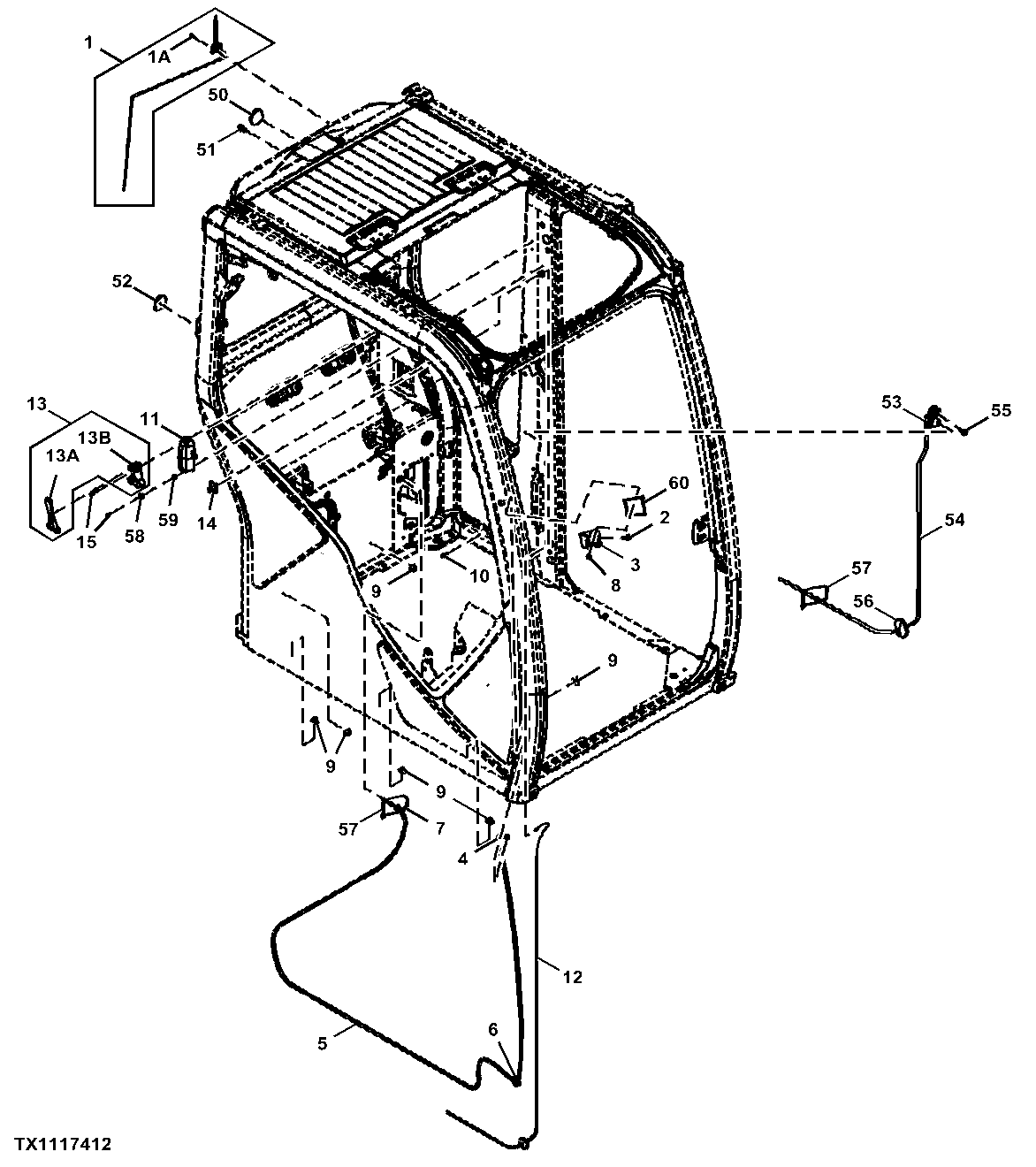 Antenna, Cab Interior Light, and Secondary Exit