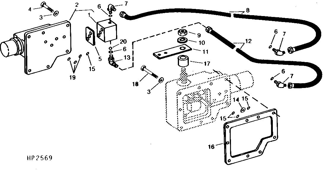 Hydrostatic Drive Displacement Control Valve Gasket, Orifice, Control Handle And Pressure Override Valve ( - 610700)