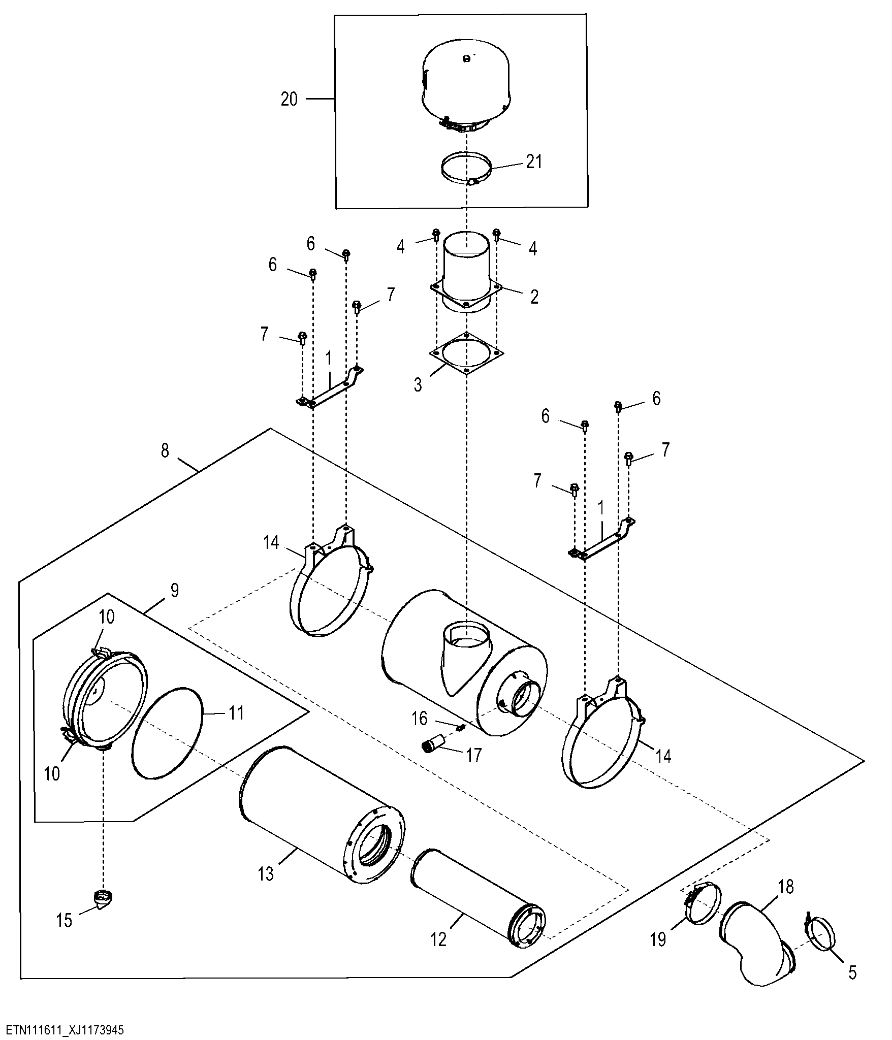 Engine Precleaner and Air Cleaner ( - 100070)