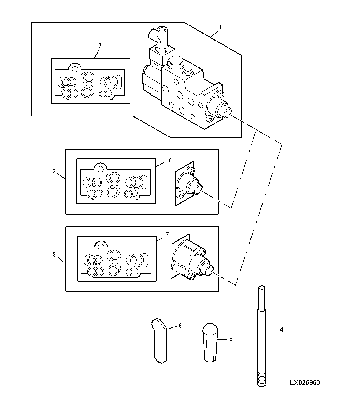 SELECTIVE CONTROL VALVES 1, 2 OR 3 (SINGLE OR DOUBLE-ACTING)