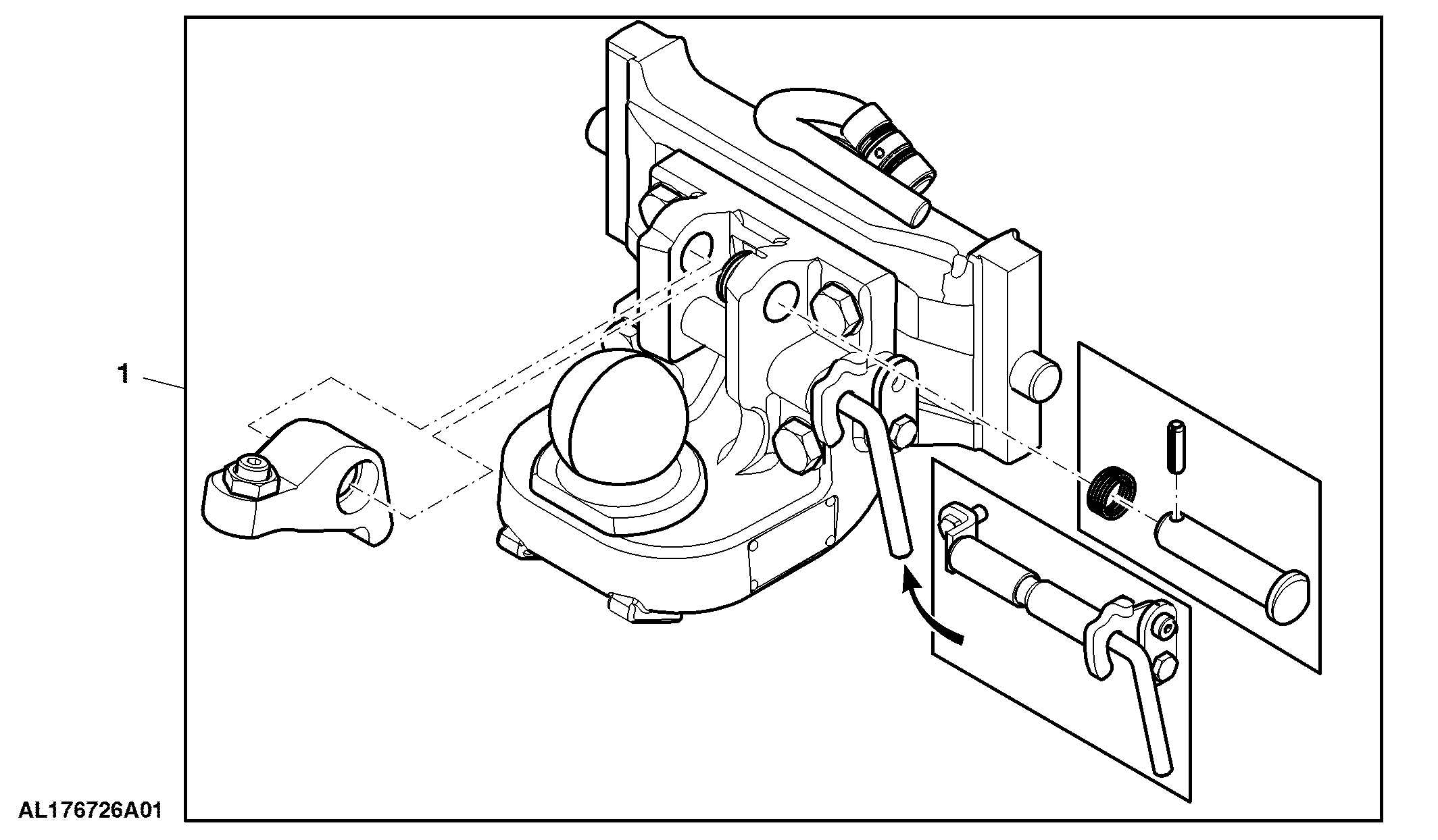 Attachment, Mounting Parts, Ball Type Wagon Hitch