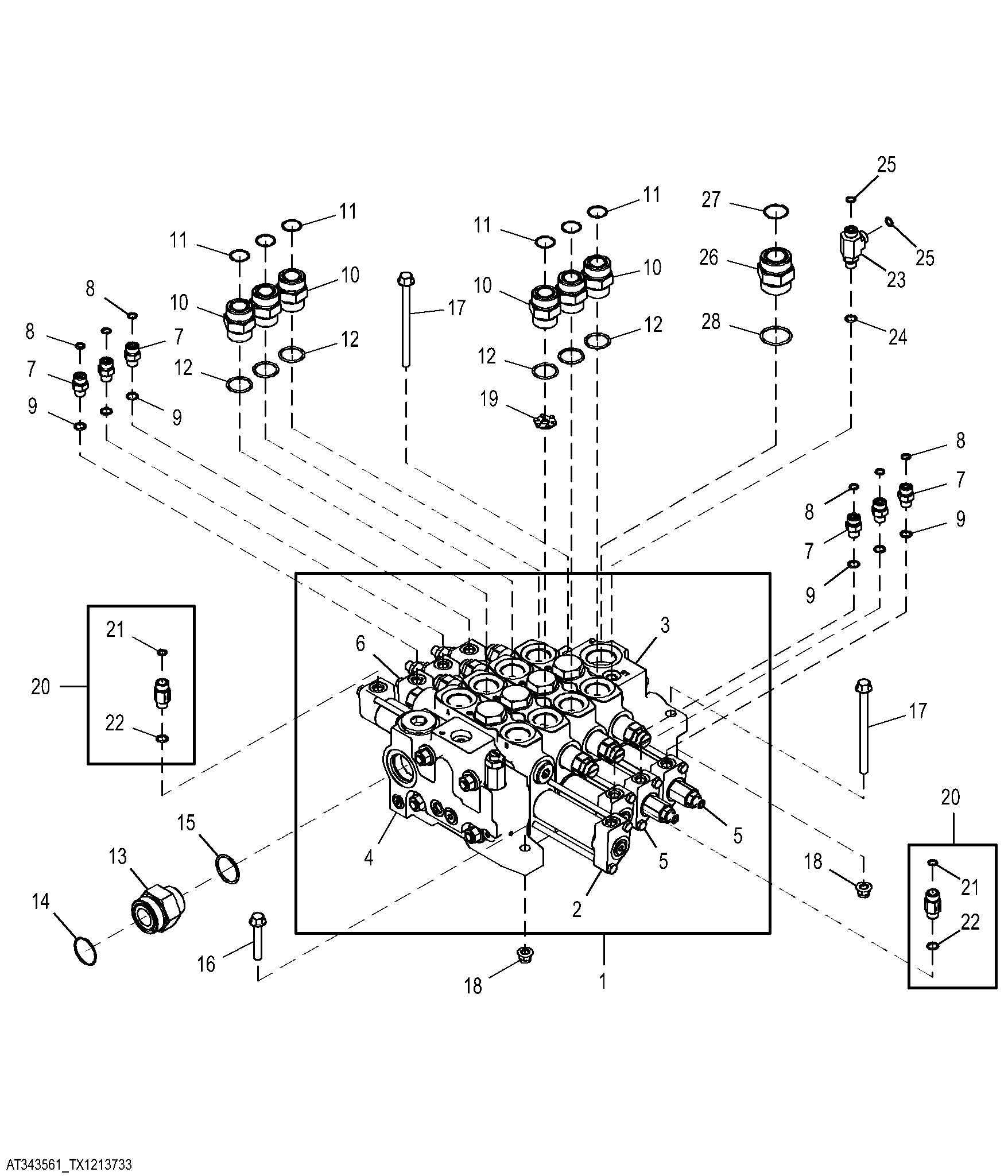4-Spool Loader Control Valve (Z-Bar) (674385 - )