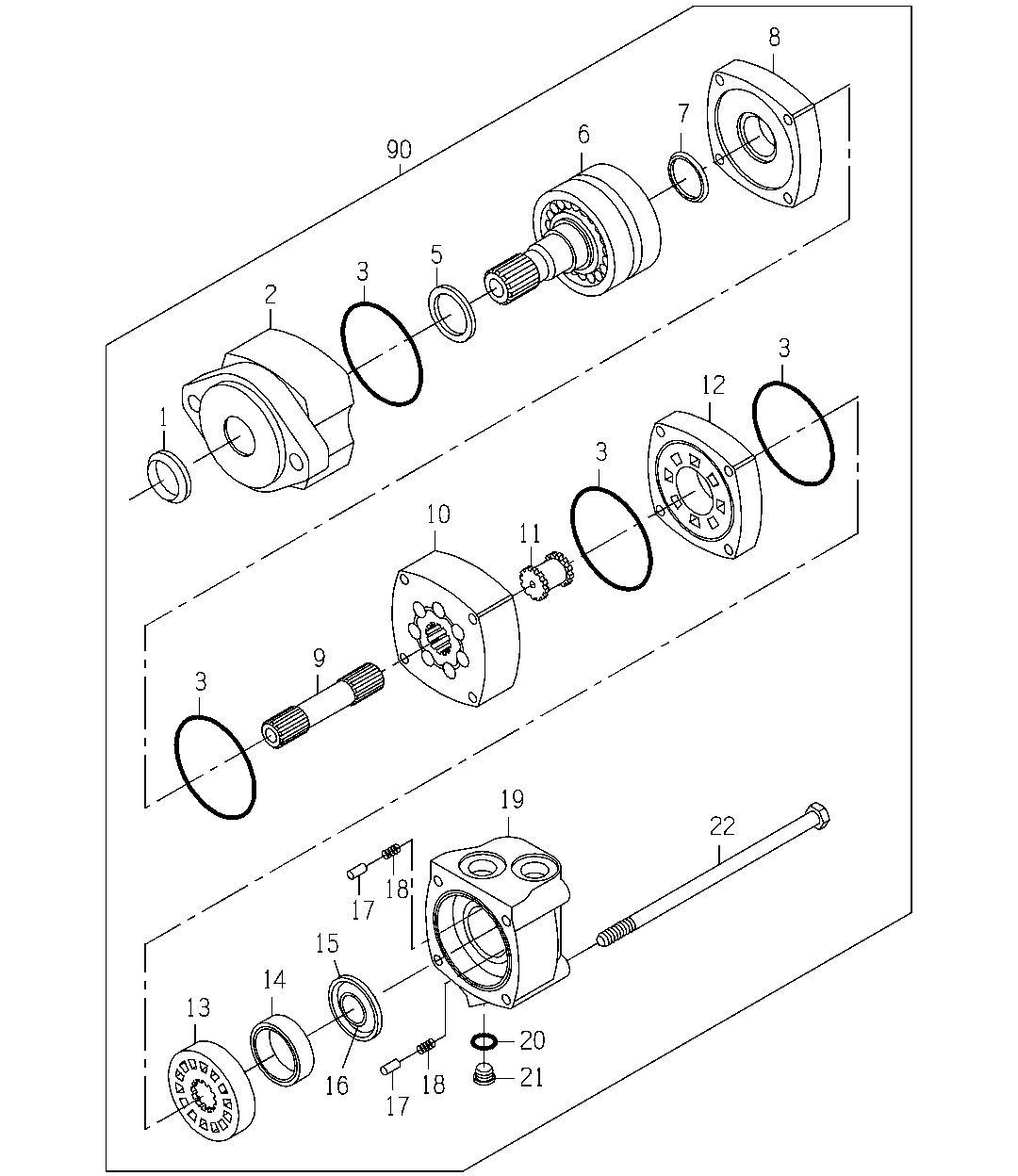 MOTOR, FEED ROLLER (T2,T4,B3,B5)(LEFT SIDE)