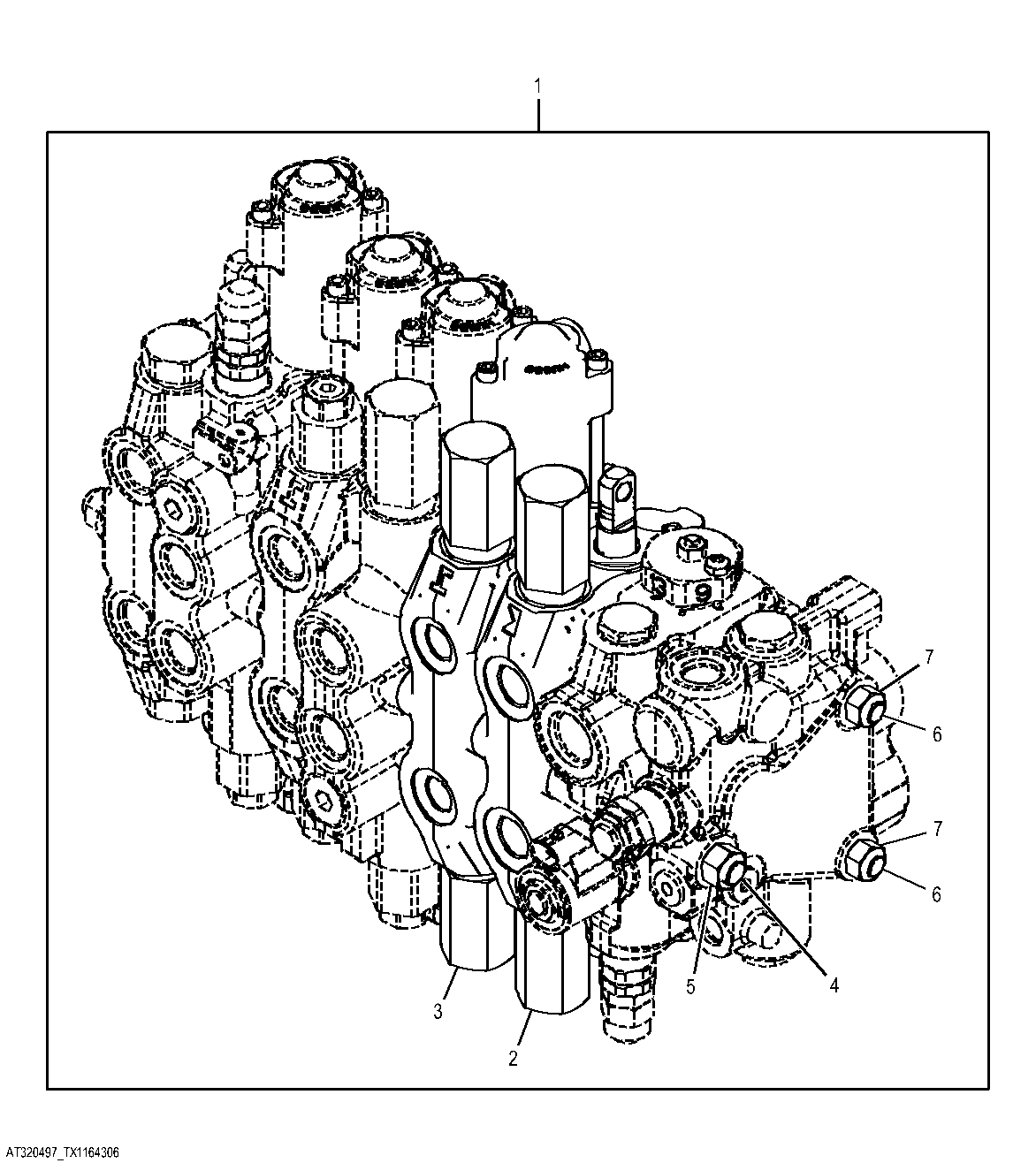2-Way Auxiliary Control Valve, for Left Foot Pedal Pilot Control without Circuit Relief