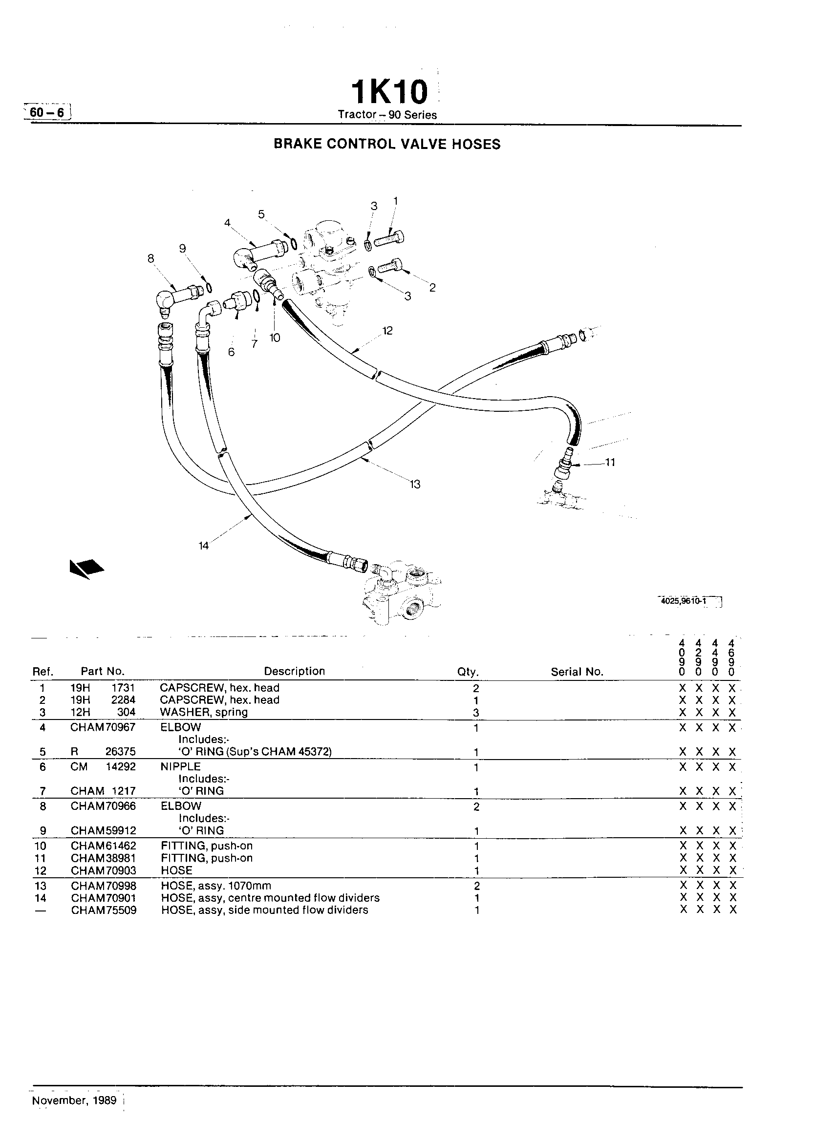 Steering and Brakes Brake Control Valve Hoses