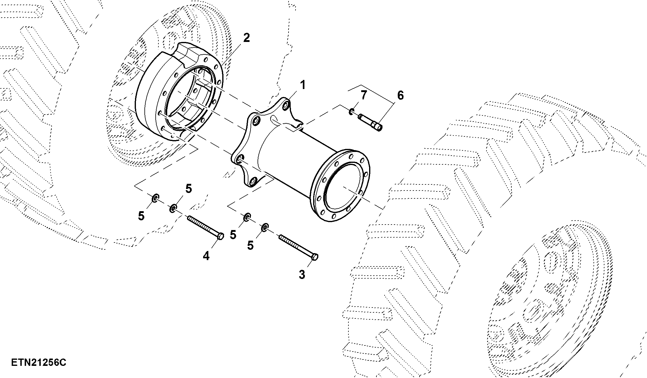 Dual Hub, Front Axle, 6:1 ILS™ (RH Illustrated)