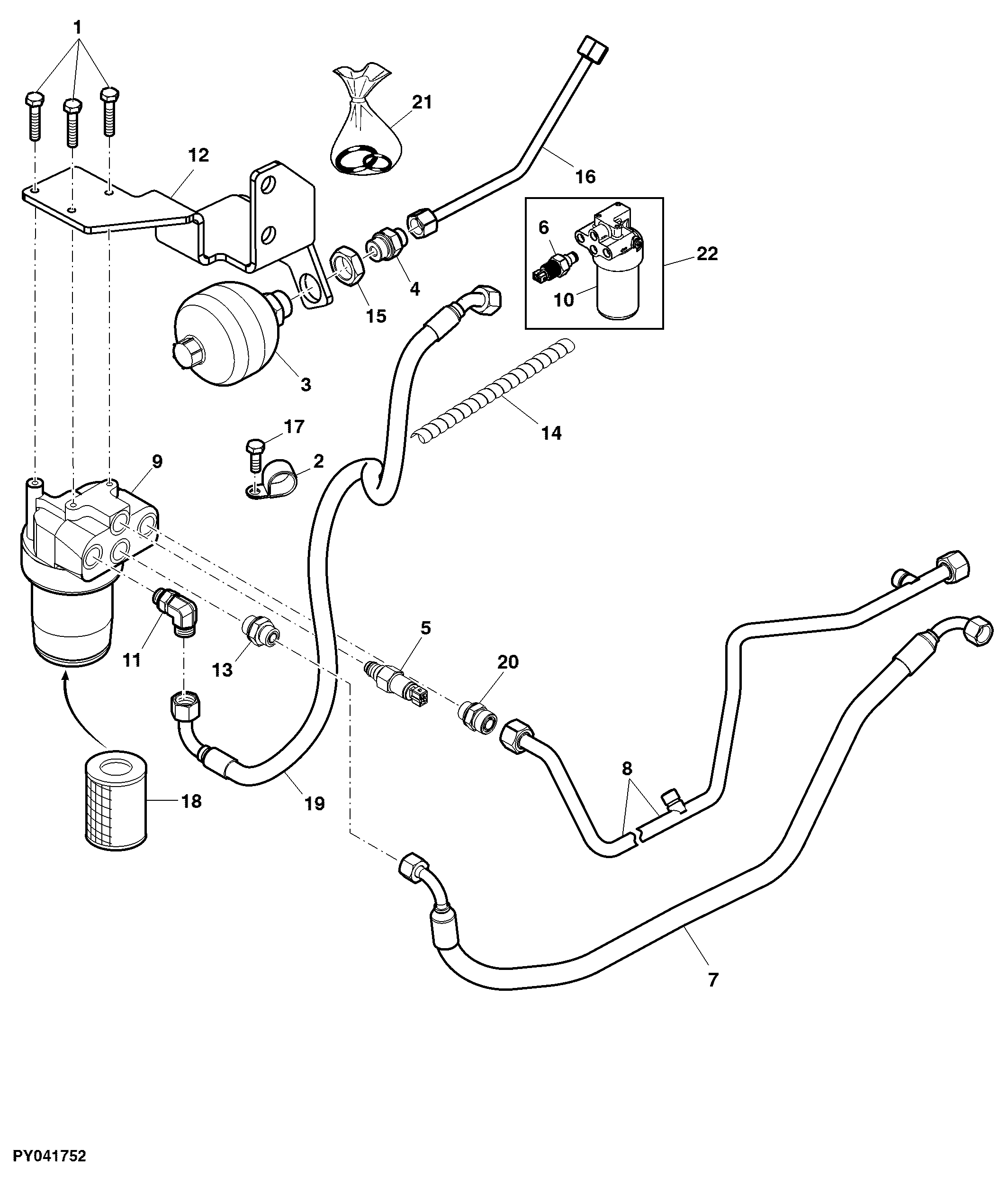 HYDRAULIC OIL FILTER (POWRREVERSER TRANSMISSION)