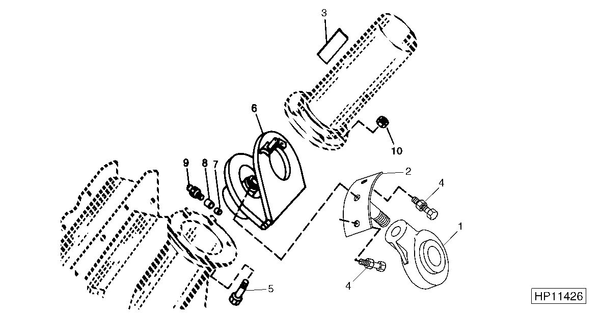Folding Upper Clean Grain Loading Auger Housing (660301 - )