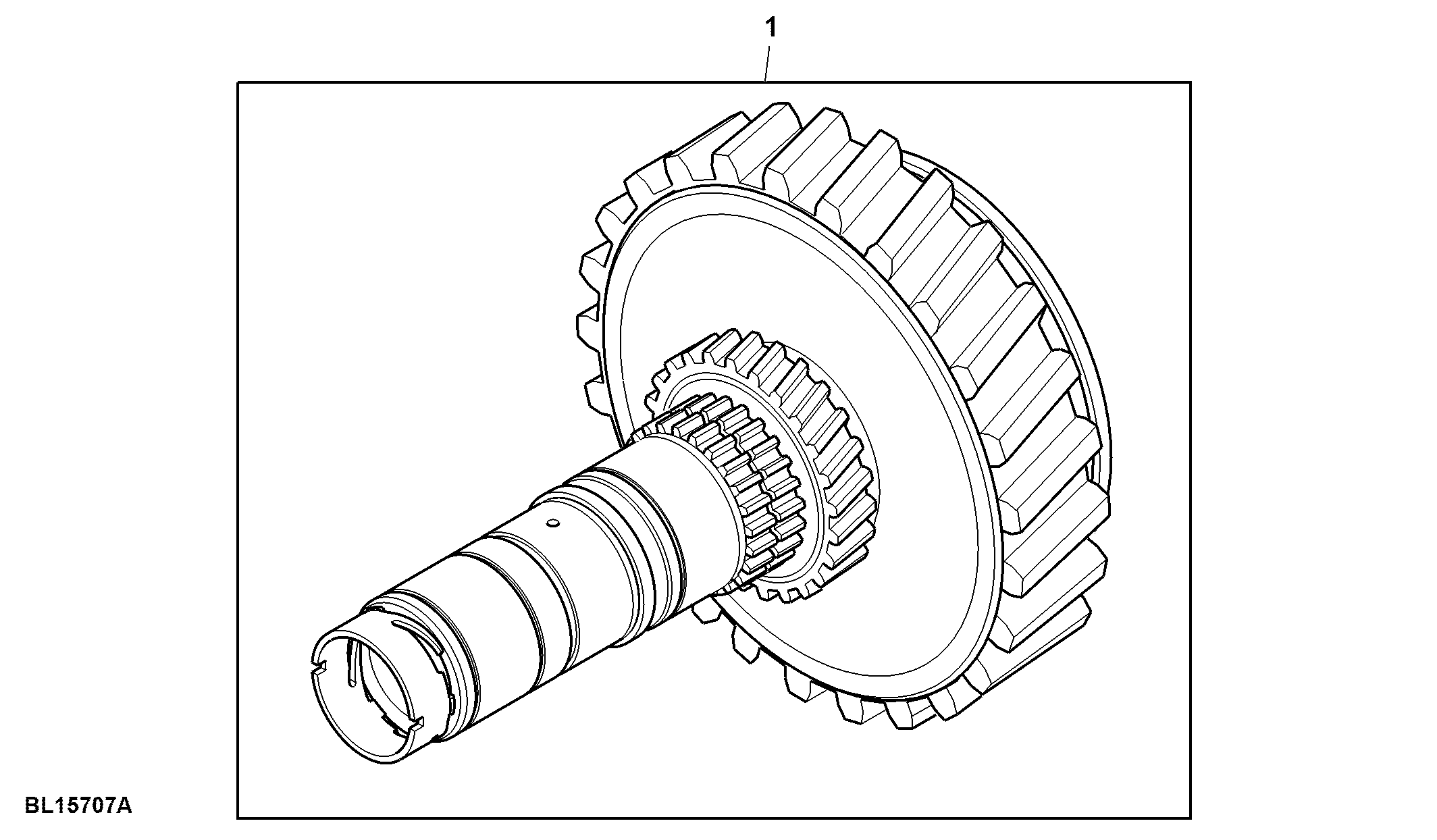 Attachment, Countershaft and Mounting Parts, 6-Range, Creeper Transmission