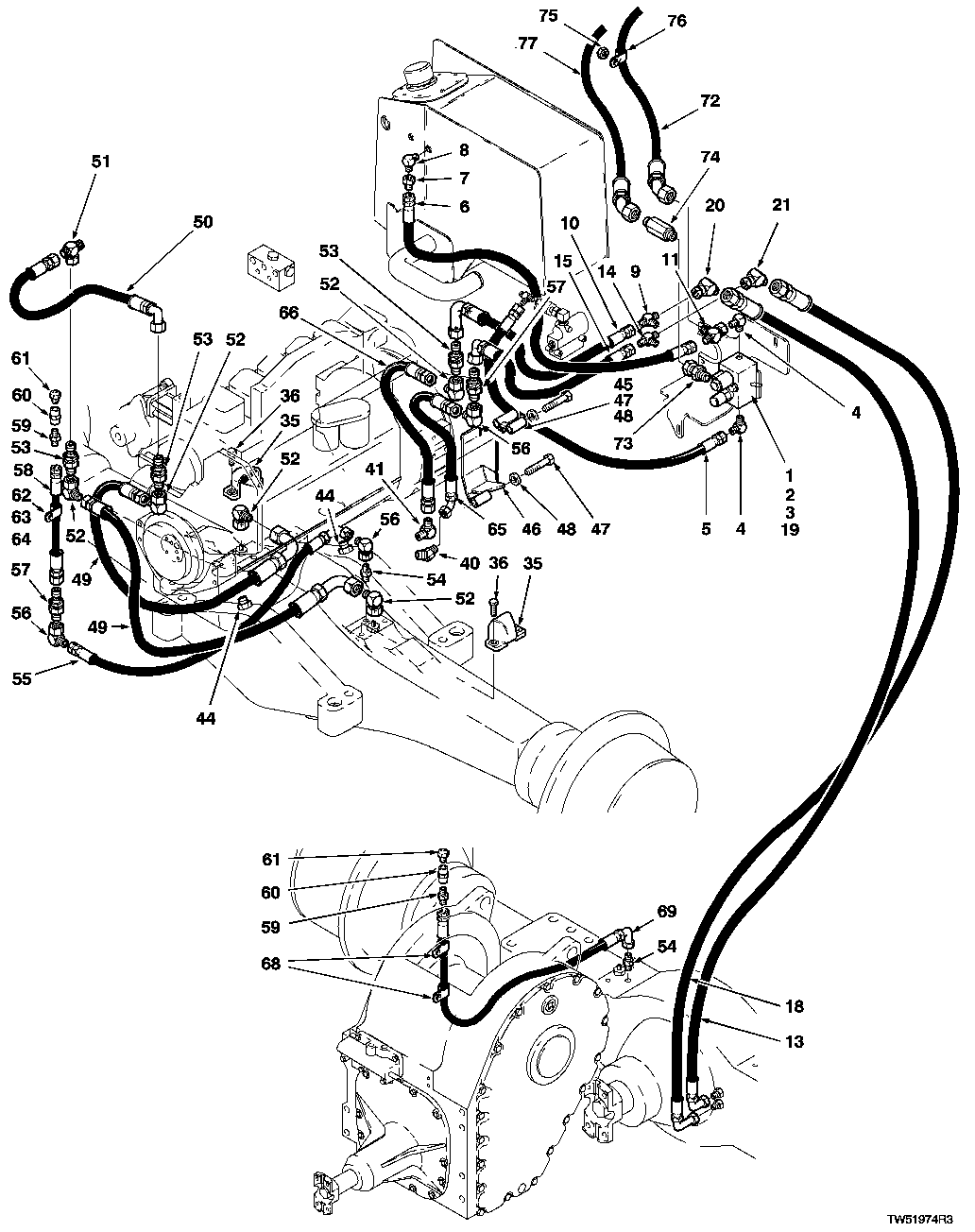 HYDRAULIC SYSTEM - HYDRALOC (DANA)(660D, -001258)(848G,-001028)