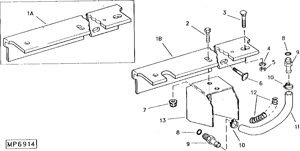 Transmission Support Bracket, Suction Hose And Guard
