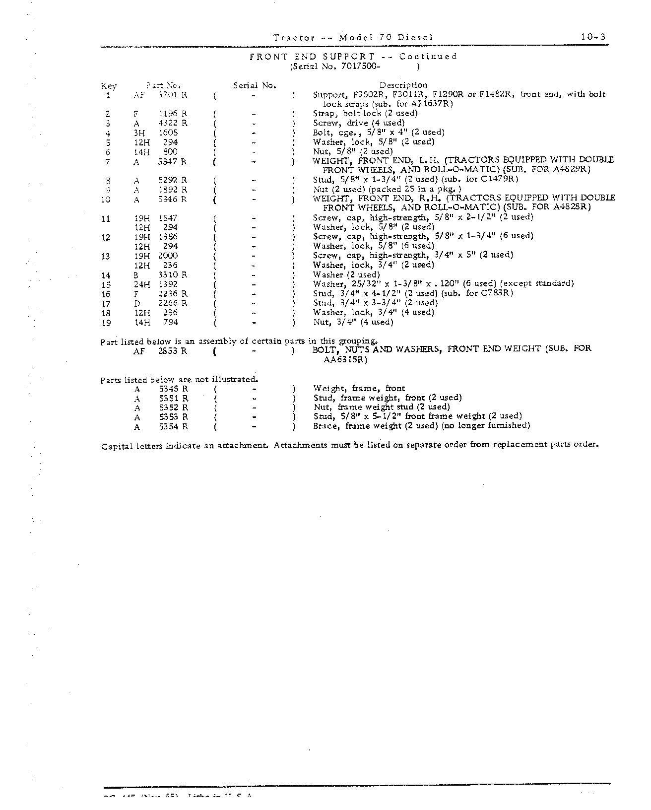 Section 10 - Front End Support and Engine and Transmission Case (Continued)