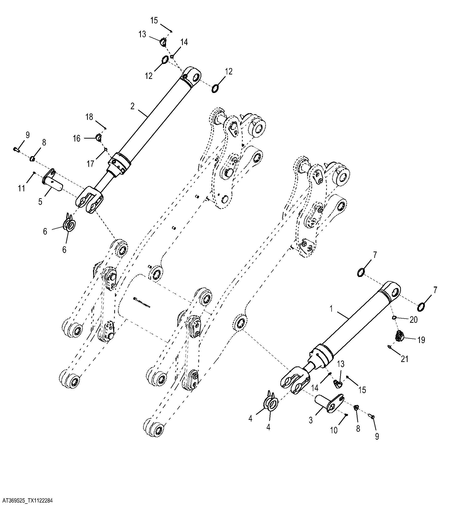 Boom and Bucket Cylinder Pins - Tool Carrier