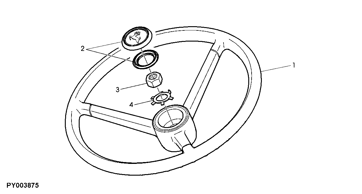 STEERING WHEEL/ATTACHING PARTS (OPEN OPERATOR'S STATION)