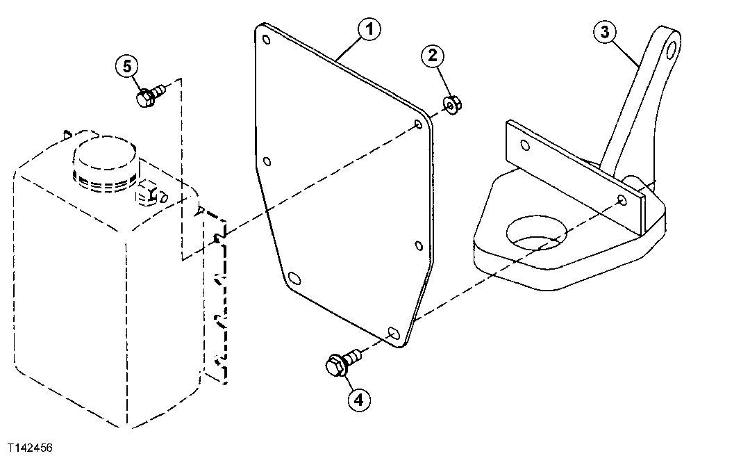 SECONDARY STEERING BRACKET, RADIATOR OVERFLOW