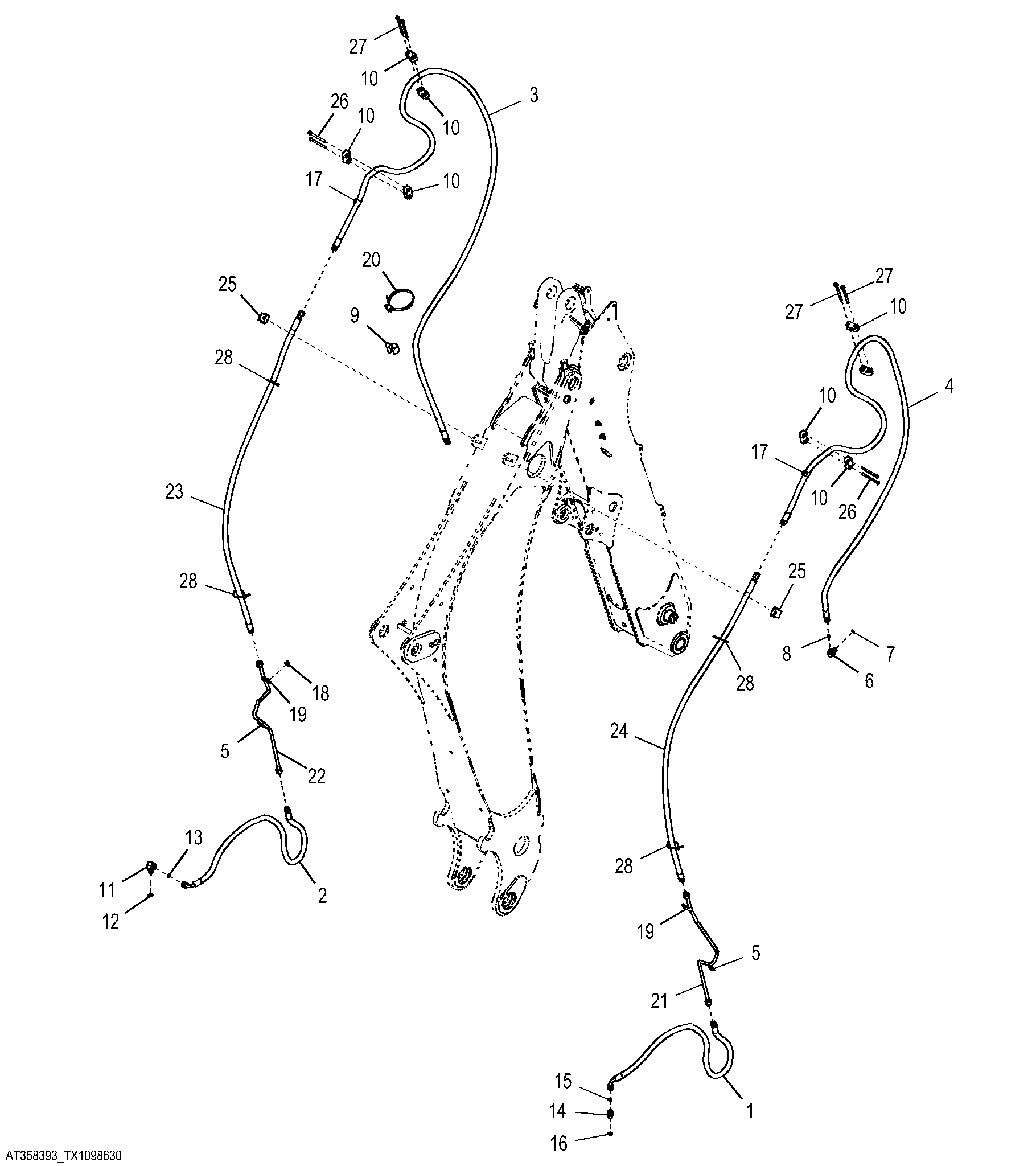 Thumb Cylinder Hydraulics, Extendable Dipperstick (208350 - )