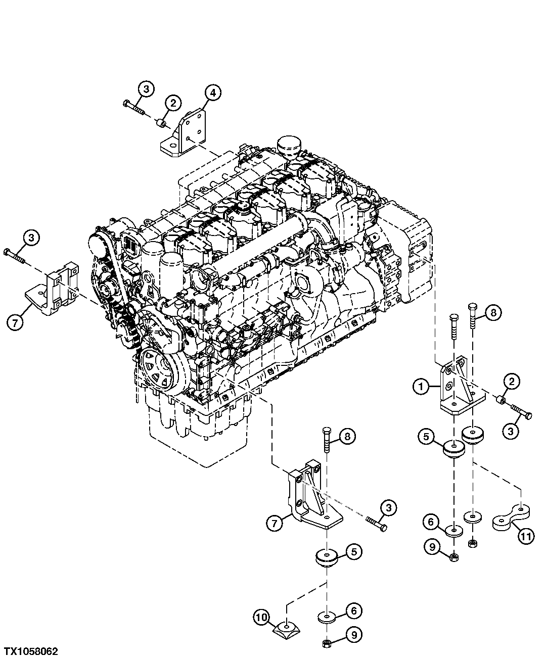 Engine Mounting Brackets and Rubber Isolators