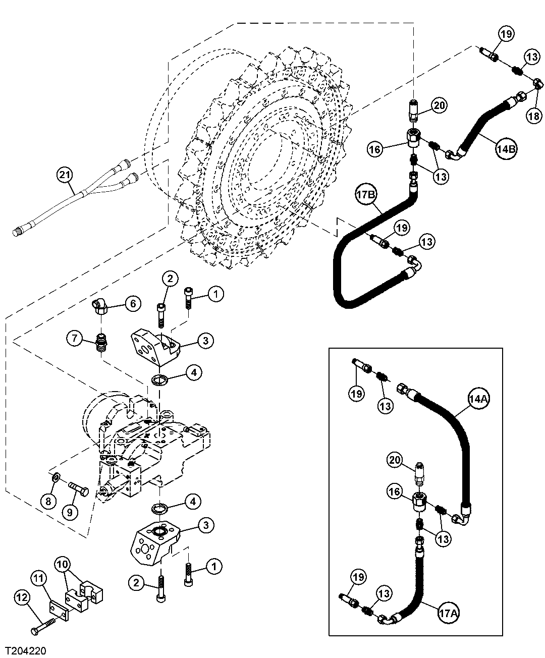 HYDROSTATIC MOTOR OIL LEVEL SENSOR AND WIRING HARNESS