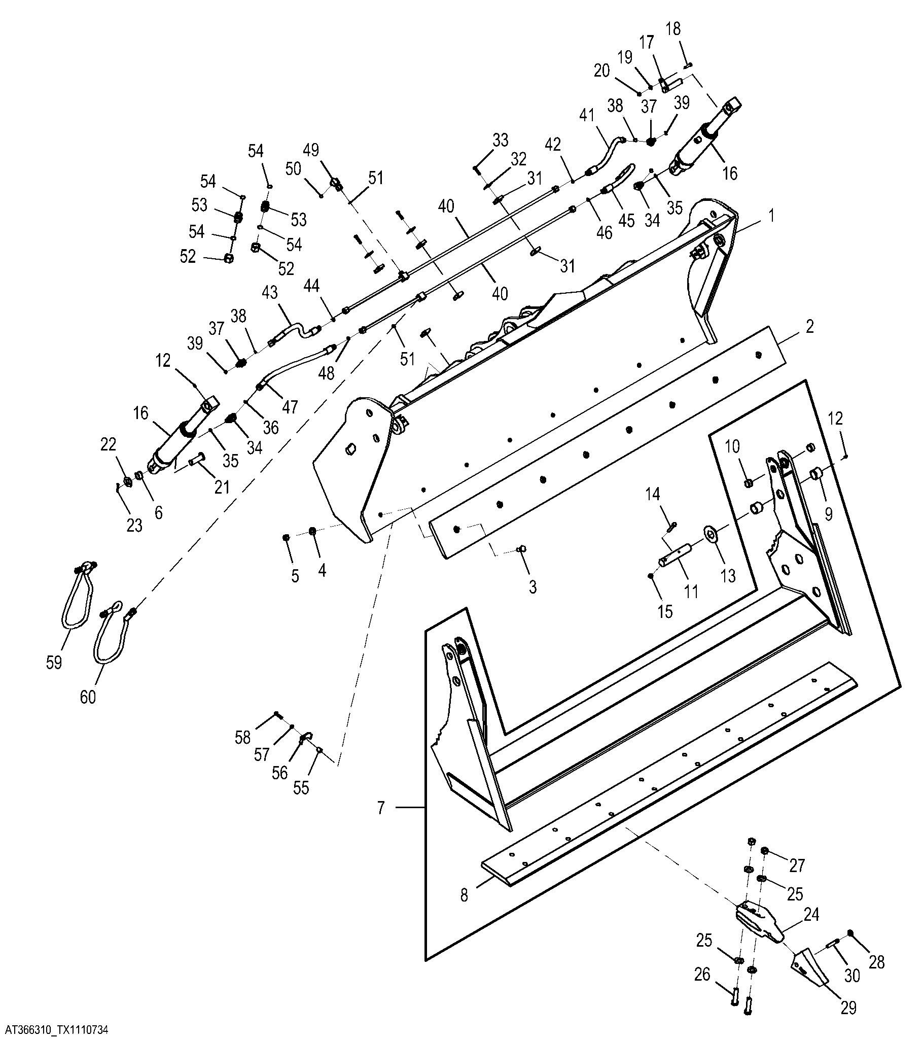 Multipurpose Bucket with Teeth 1.06 m³ (1.39 yd³)
