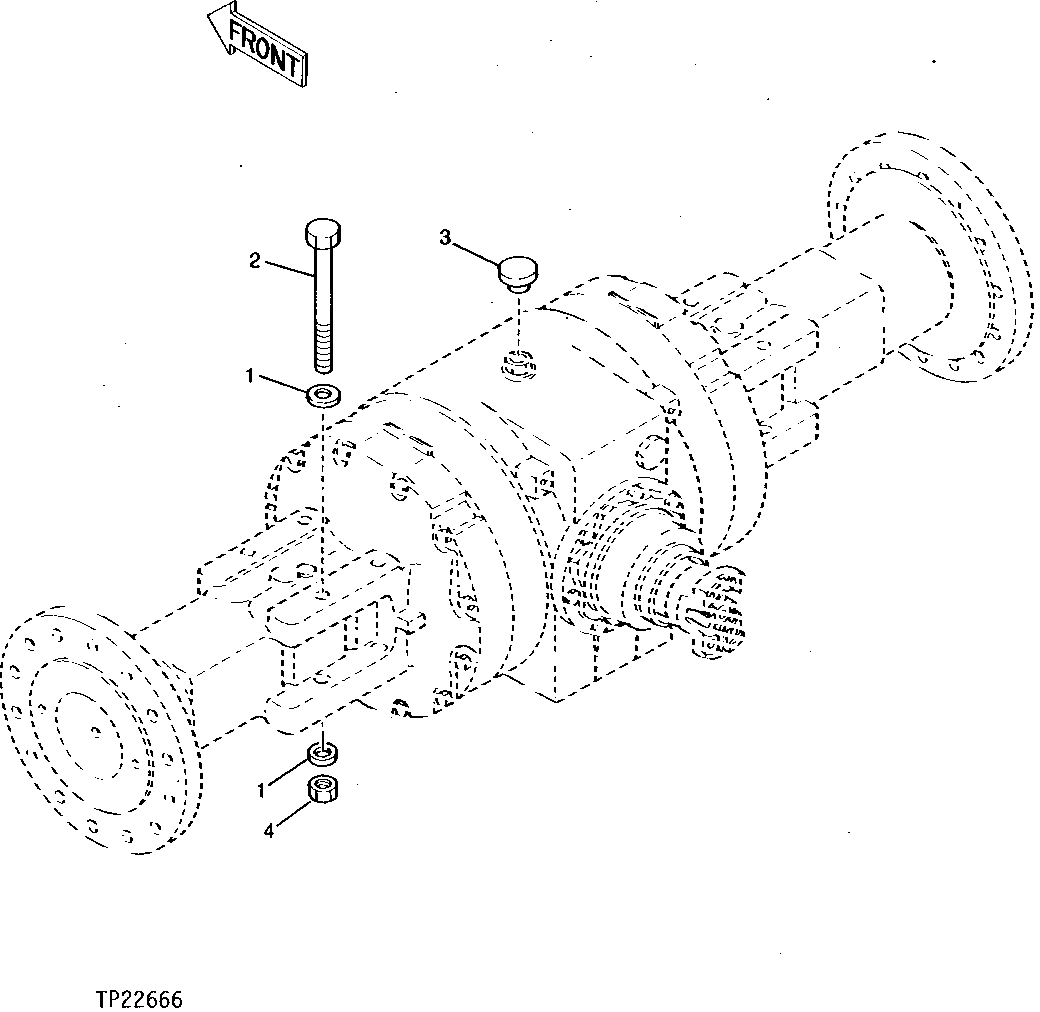 FRONT AXLE HOUSING BREATHER AND MOUNTING HARDWARE