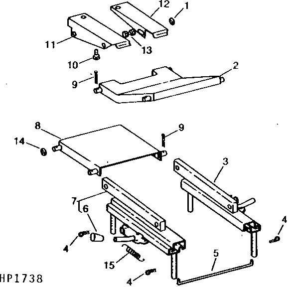 OPERATOR'S PLATFORM SEAT SUPPORTS ( - 201250)