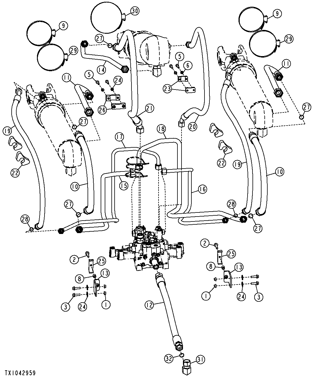 Boom and Bucket Cylinder Hydraulics (Powerllel™) (2-Spool Control Valve)