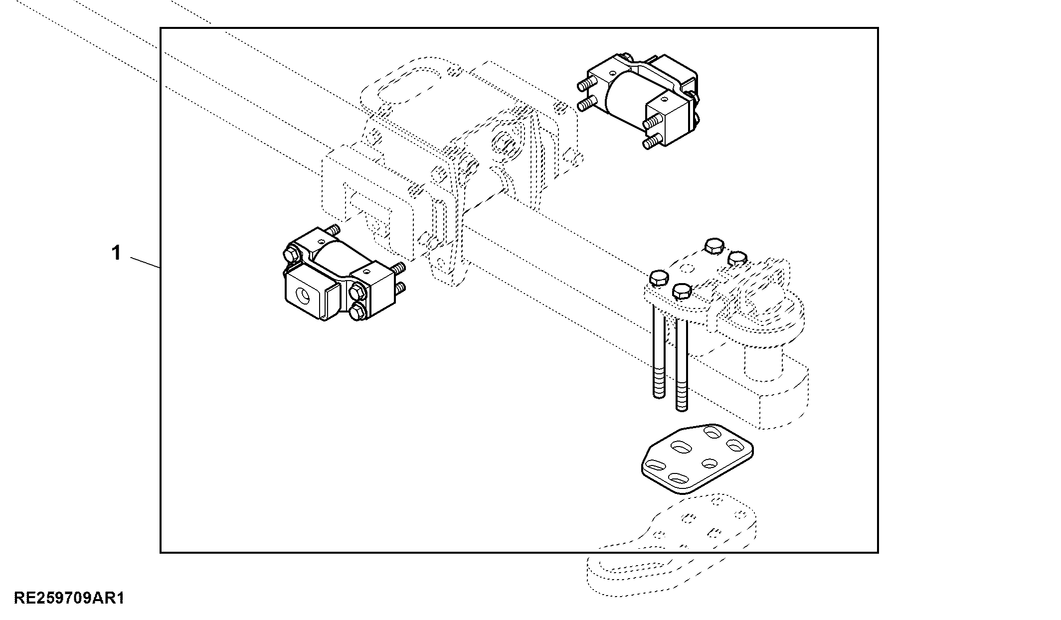 Attachment, Bottom Roller, Wide Swing Drawbar