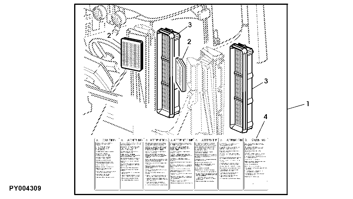 KIT, CAB AIR FILTERS, W/ AIR-CONDITION (ACTIVATED CARBON FILTER)