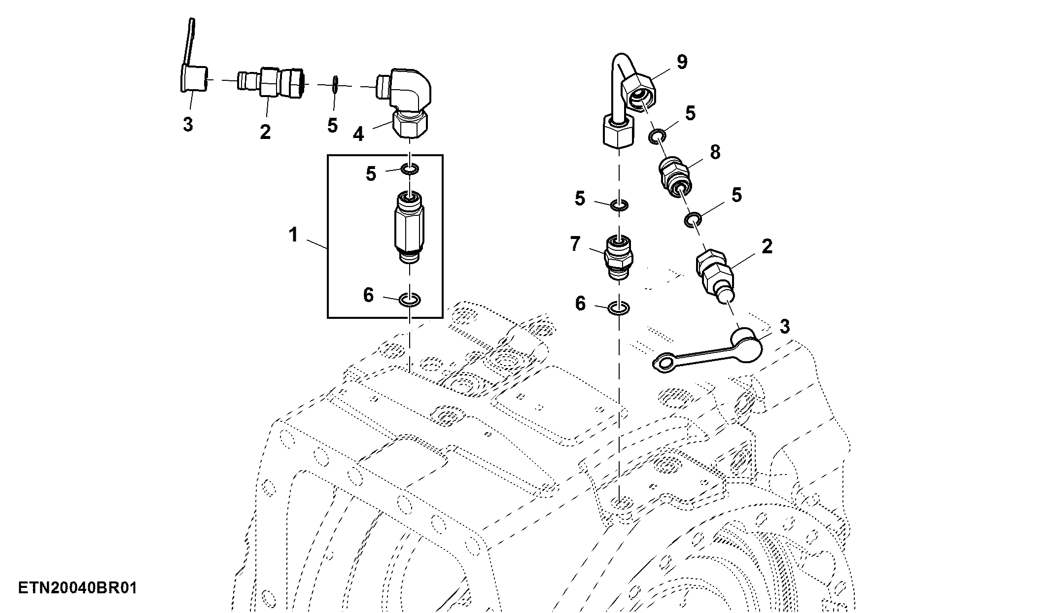 Fitting, W/O Front and Trailer Brakes ( - 100452)