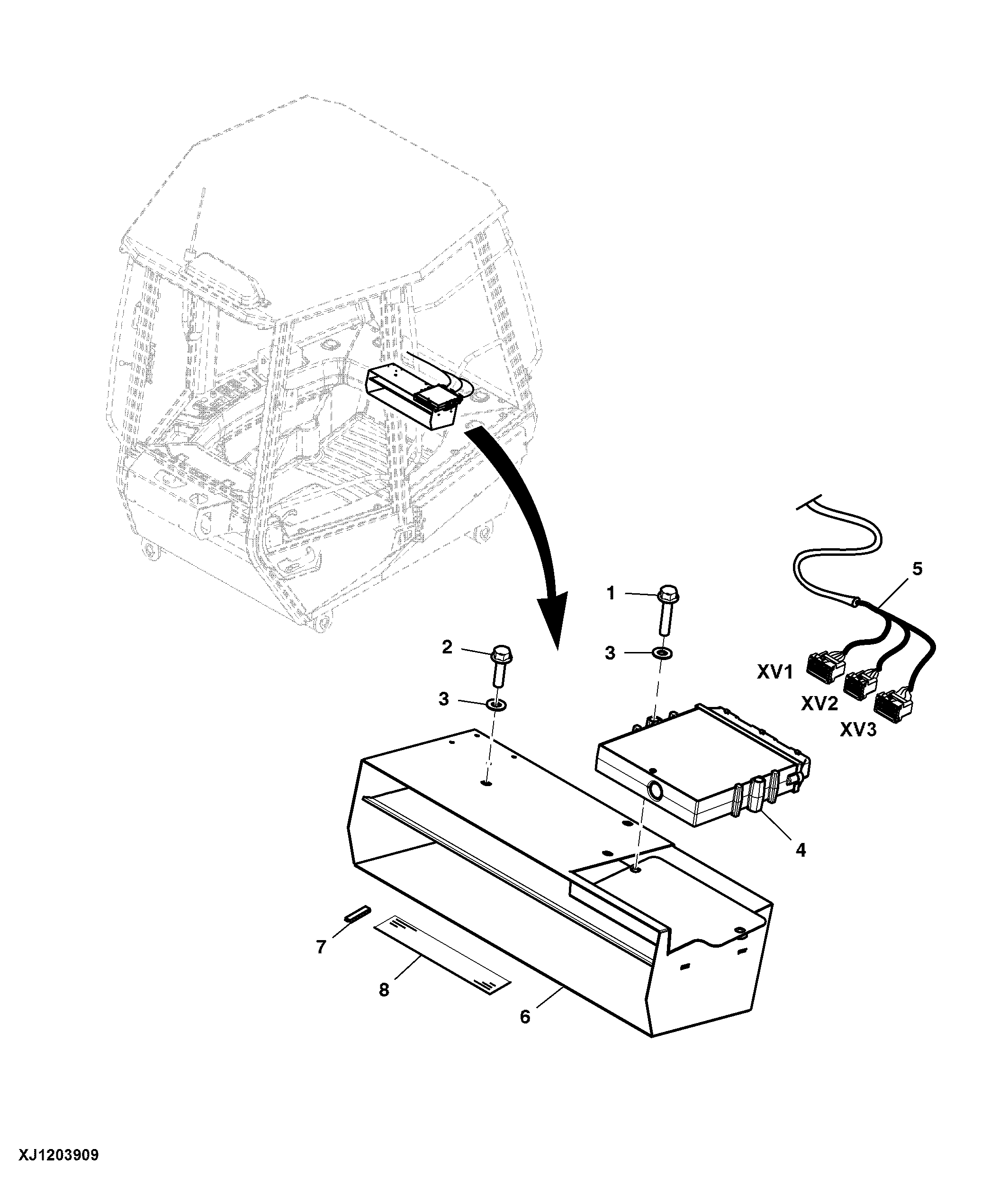Mounting and Wiring Harness, CommandCenter™, Controller ( - 001761)