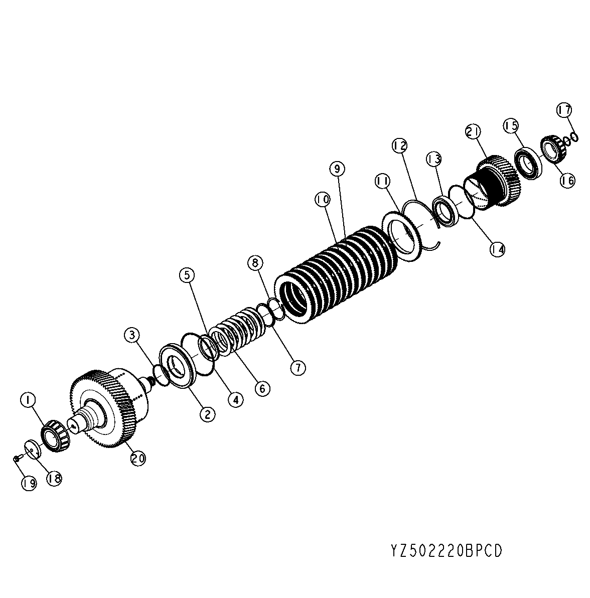 TRANSMISSION SIXTH STAGE ASSEMBLY (YZ502220)