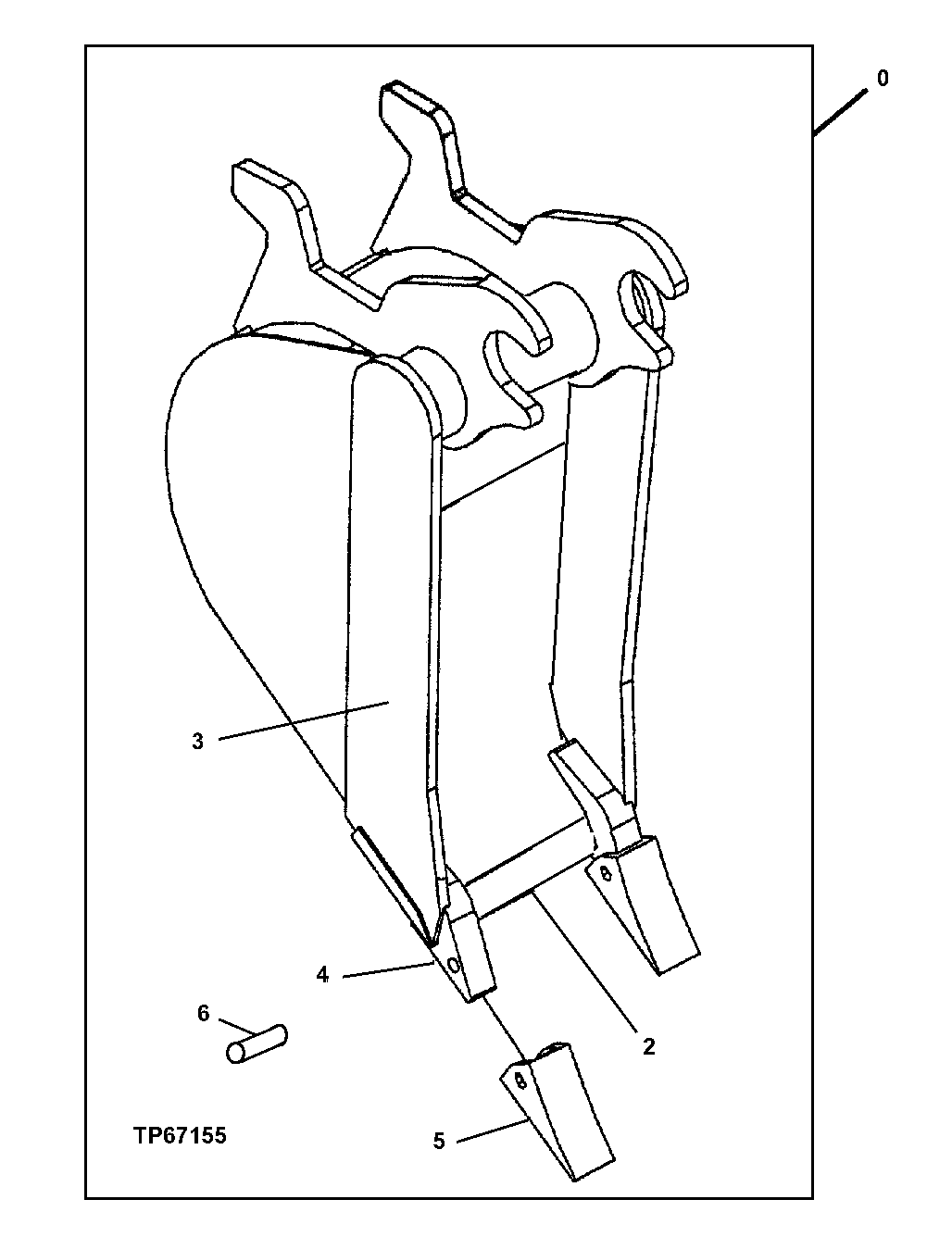 Heavy-Duty Bucket, 30.48 cm (12 in), 0.059 m³ (2.1 ft³)