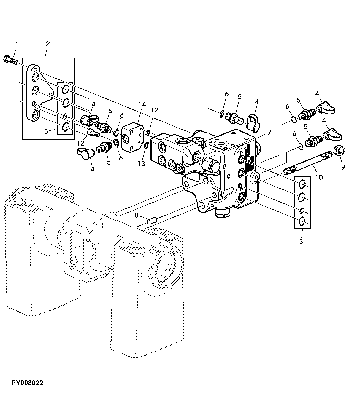 CONTROL BLOCK PRIORITY 3 (HYDRAULIC PUMP 28 CM3)