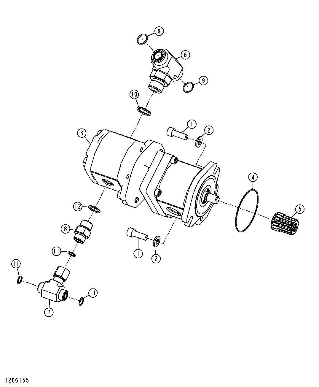 DIFFERENTIAL LOCK AND HYDRAULIC OIL COOLING PUMP (TC)