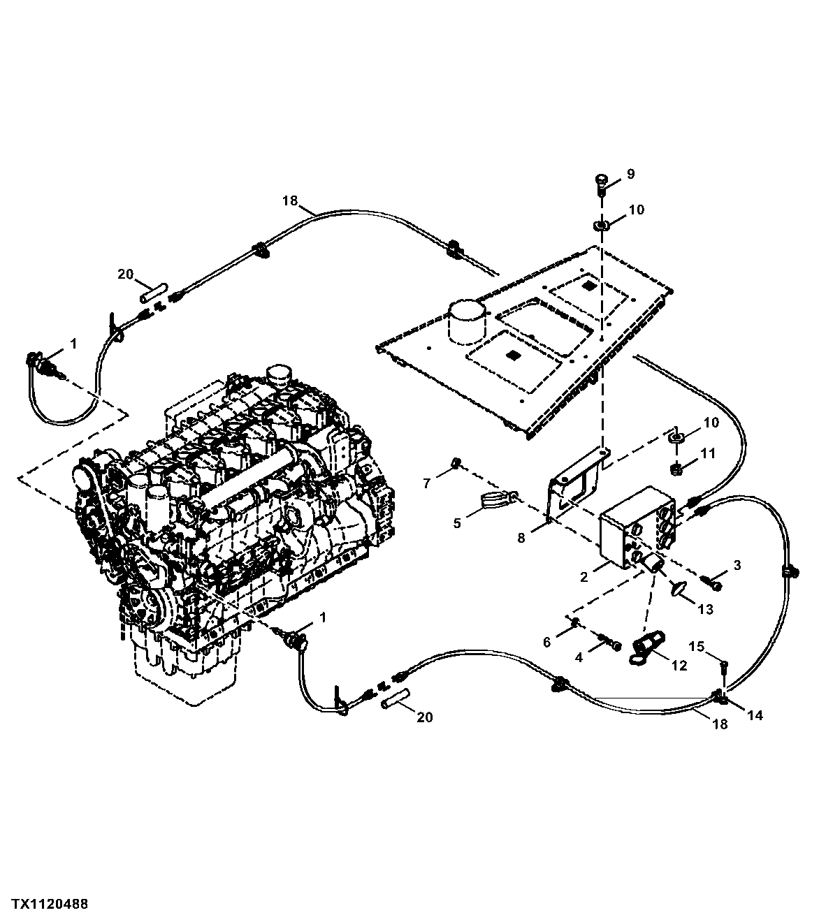 Engine Coolant Heater Wiring Harness (Cold Environment Option -30, -40)