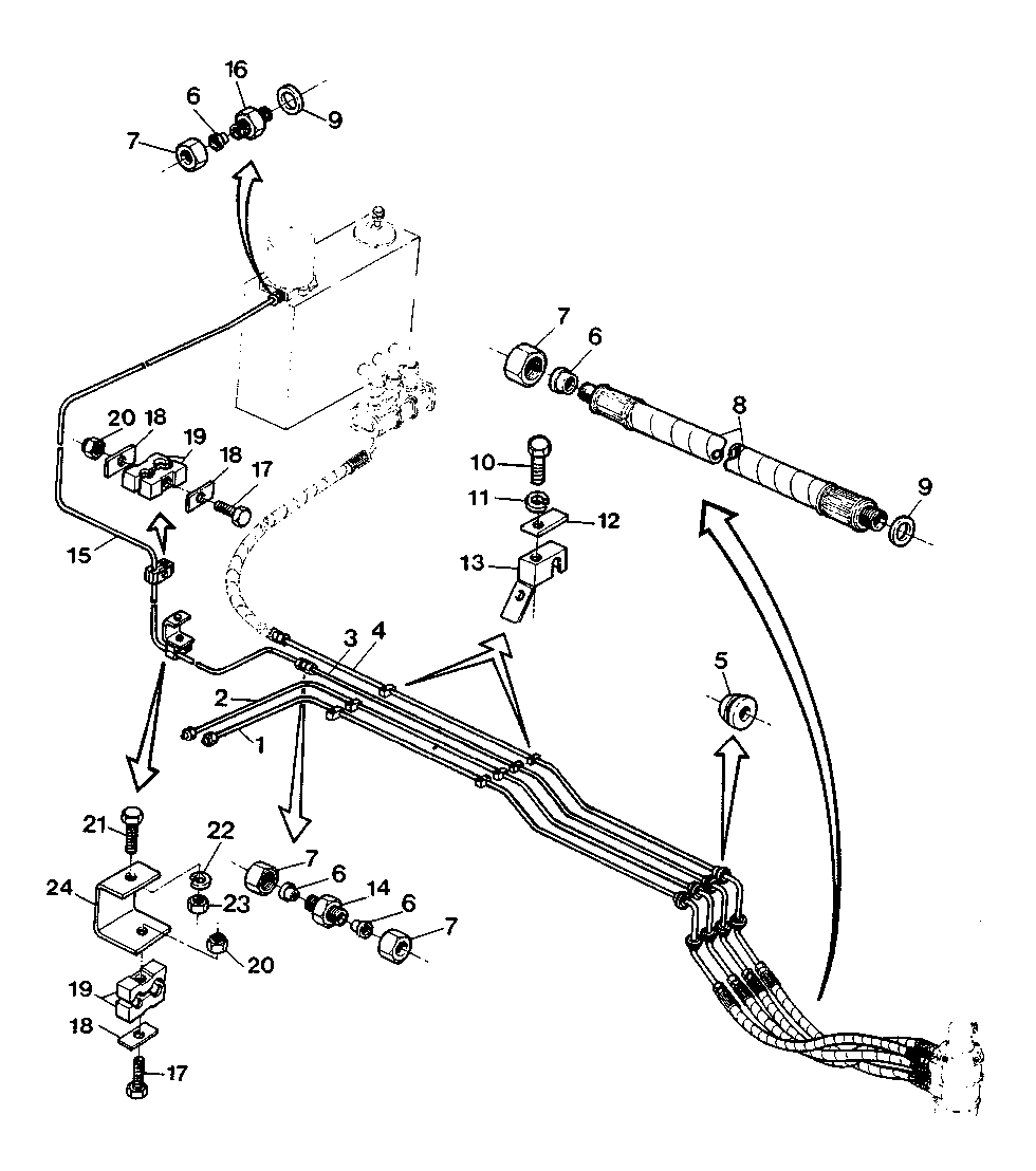 HYDRAULIC LINES - STEERING (FRONT (FRONT PART)